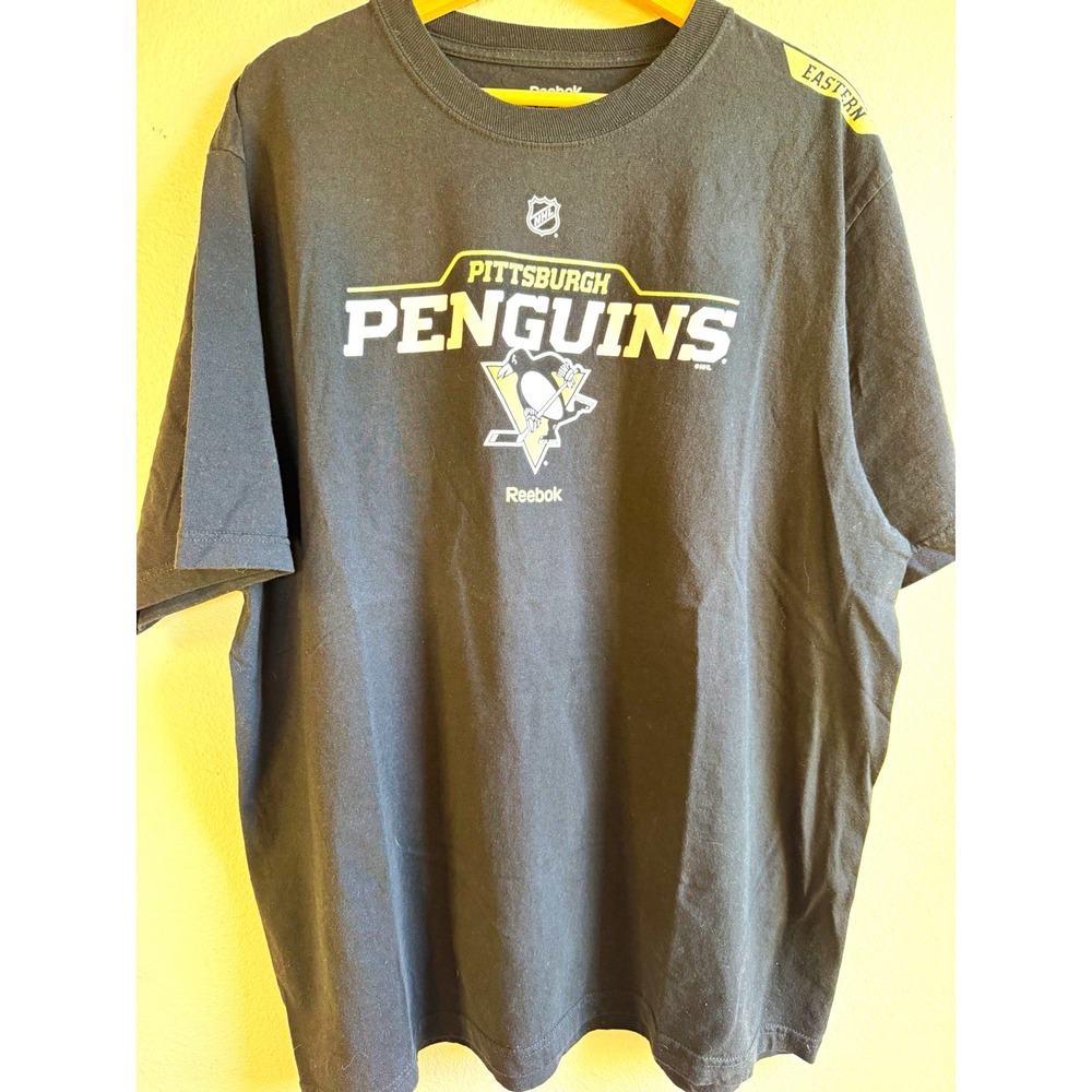 Reebok Pittsburgh Penguins NHL Hockey Officially Licensed T-Shirt 2XL Black